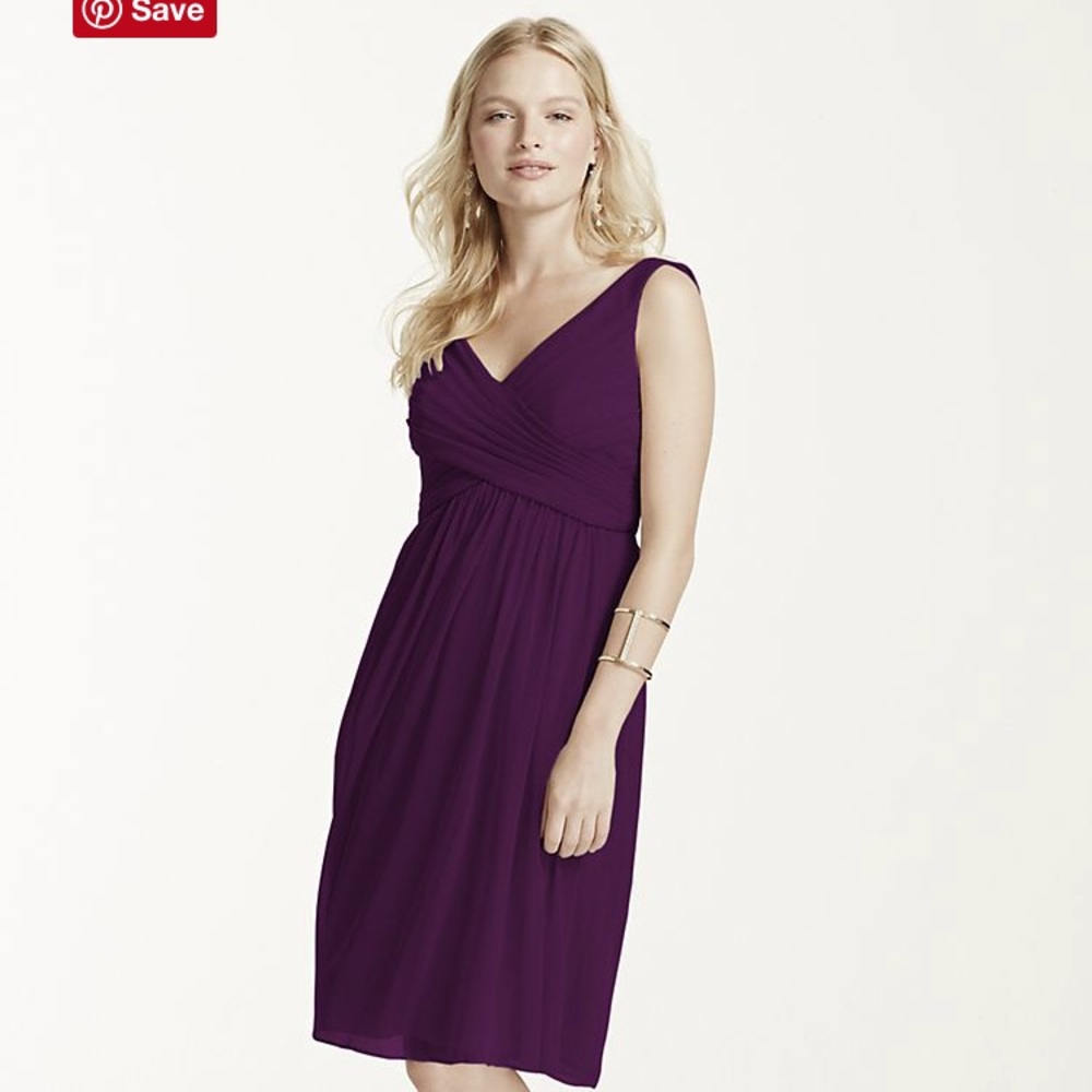 David’s Bridal cowl-back bridesmaid dress